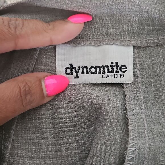 Dynamite Slate Gray Wide-Leg Pants - Picture 6 of 16